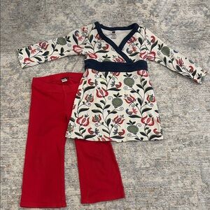 Tea Collection Red and Navy Kids Matching Set